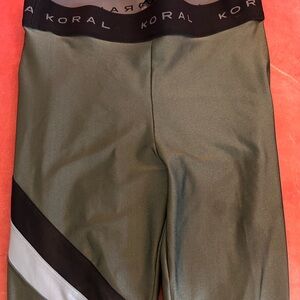 Koral Olive Green Leggings